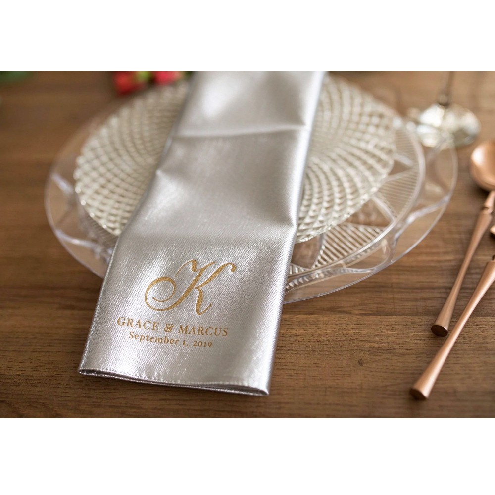 Table Number Gold - 100 servilletas de cóctel con tacto