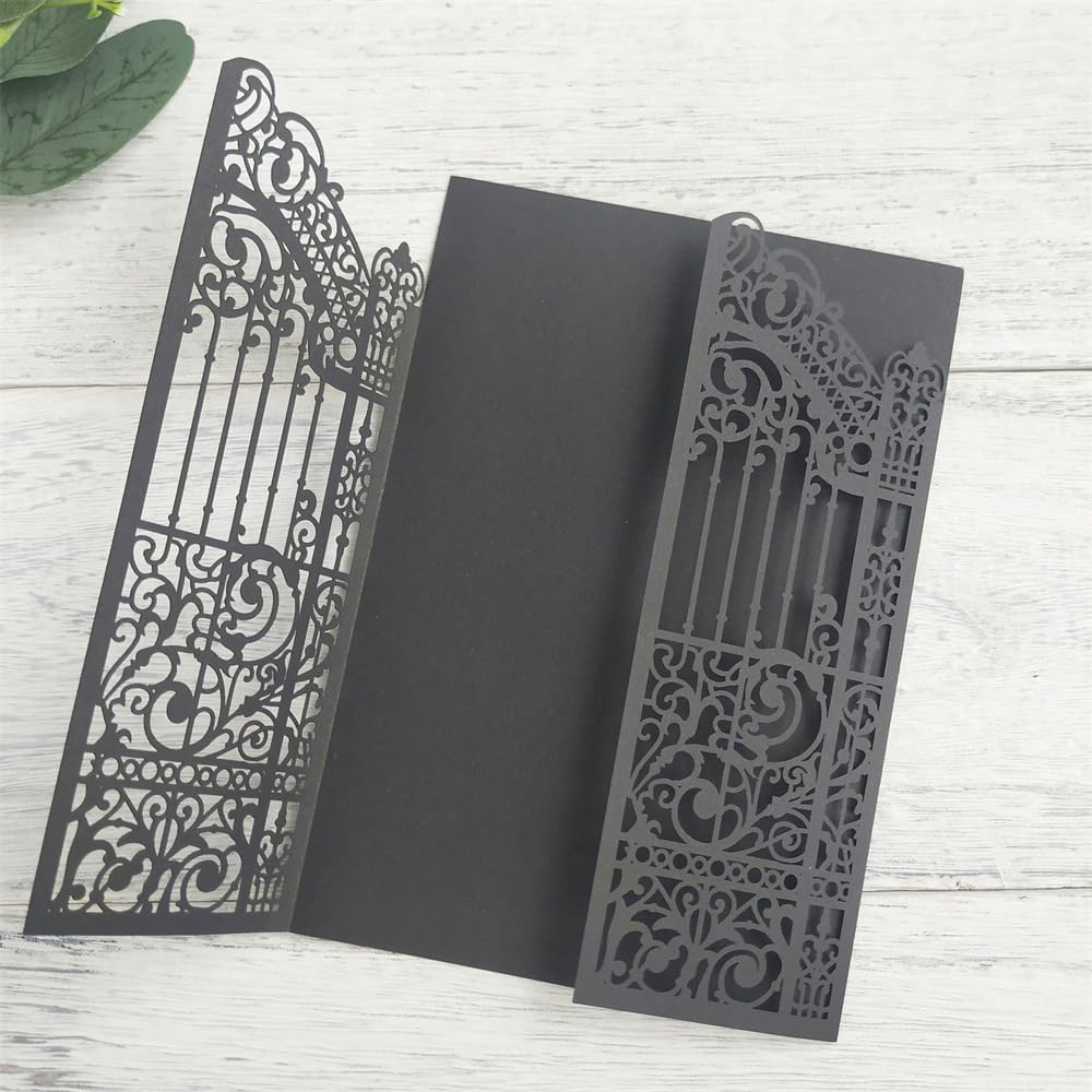 Tarjeta cortada con láser de c - Wedding Envelopes reseña y precio