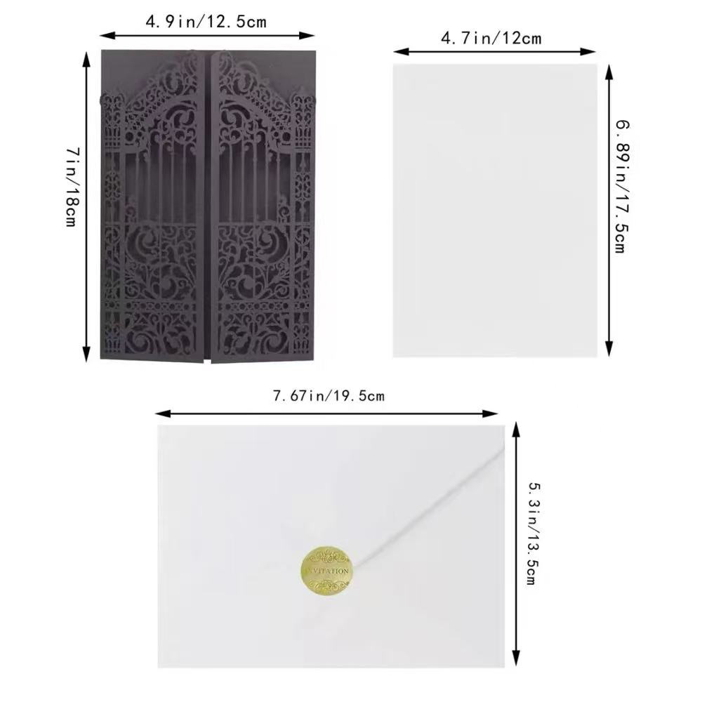 Tarjeta cortada con láser de c - Wedding Envelopes reseña y precio
