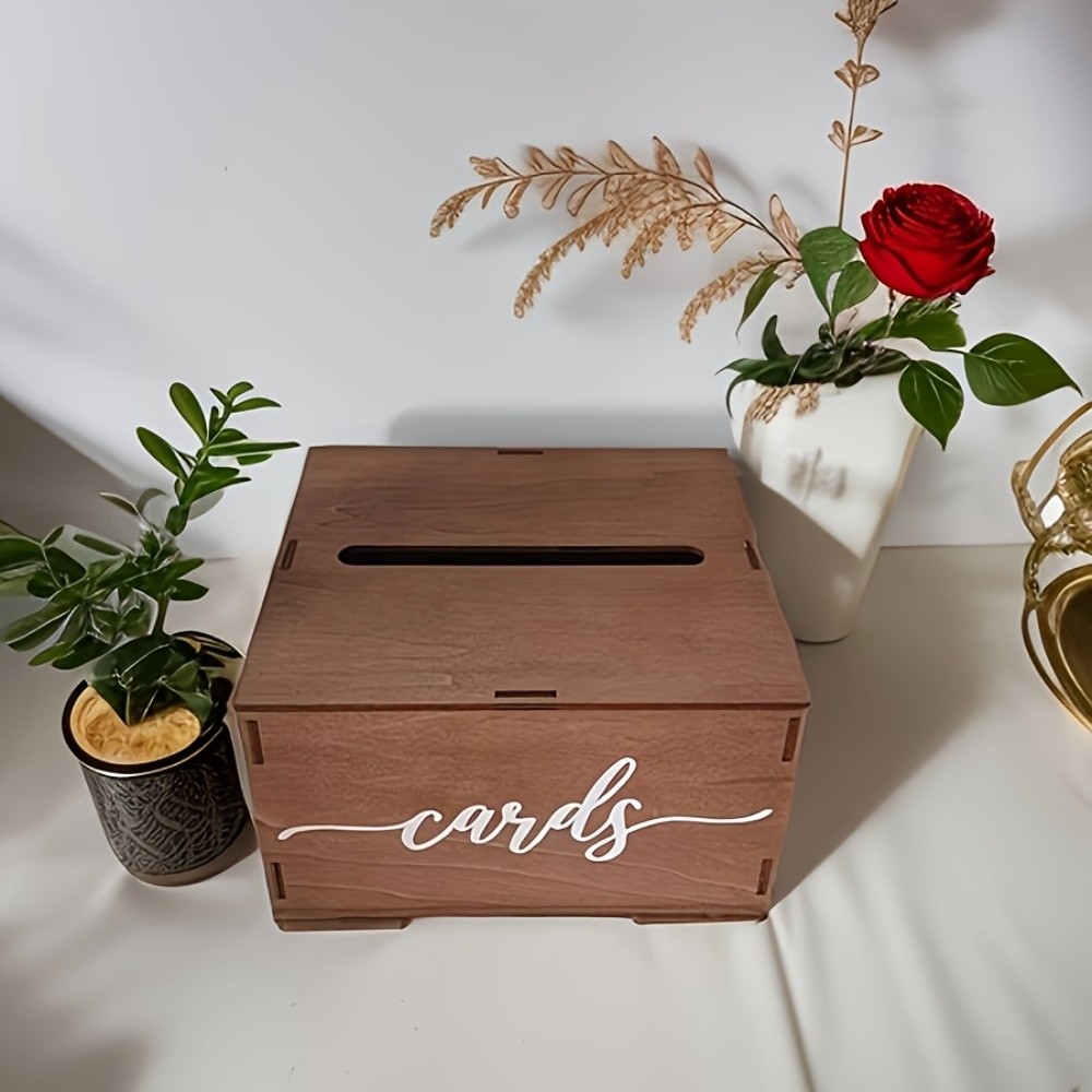Nueva Caja de Madera para Tarj - Wedding Card Box reseña y precio